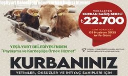 Yeşilyurt Belediyesi’nden kurban bağışı hizmeti