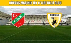 Muşspor-Karşıyaka rövanş maçının ilk 11’leri belli oldu