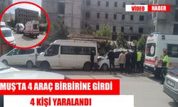 Muş’ta zincirleme kaza: 4 yaralı
