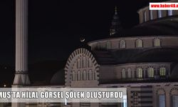 Muş’ta muhteşem görüntü: Hilal geceyi aydınlattı