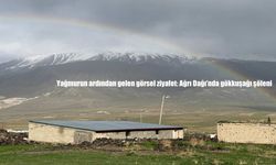 Yağmurun ardından gelen görsel ziyafet: Ağrı Dağı’nda gökkuşağı şöleni