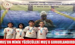 Muşlu minik yüzücülerden Mersin’de büyük başarı