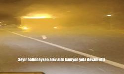 Patnos Çevre Yolunda Korkutan Görüntü: Yanan Kamyon Trafikte İlerlemeye Devam Etti