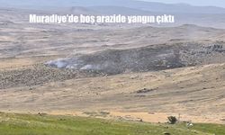 Van’ın Muradiye İlçesinde Boş Arazide Çıkan Yangın 9 Saattir Sürüyor