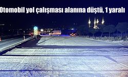 Malatya-Akçadağ Yolunda Otomobil Yol Çalışması Alanına Düştü: 1 Kişi Yaralandı