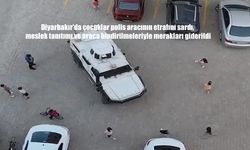 Silvan’da Zırhlı Polis Aracına Çocukların Yoğun İlgisi