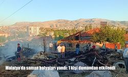 Malatya Yeşilyurt'ta Saman Balyaları Alev Aldı: 1 Kişi Dumandan Etkilendi