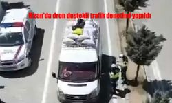 Bitlis Hizan’da dronla trafik havadan gözetledi