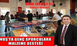 Muş’un genç sporcularına malzeme desteği sürüyor