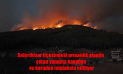 İzmir Seferihisar’da Orman Yangını: Alevlere Havadan ve Karadan Yoğun Müdahale
