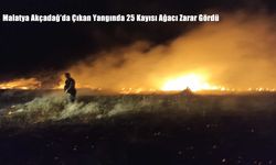 Malatya Akçadağ’da Çıkan Yangında 25 Kayısı Ağacı Zarar Gördü