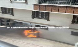 Siirt’te Elektrik Trafosunda Yangın Paniği! Mahalle Sakinleri Sokağa Döküldü