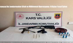 Arpaçay’da Jandarmadan Silah ve Mühimmat Operasyonu: 4 Kişiye Yasal İşlem
