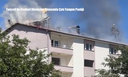 Tunceli’de Kentsel Dönüşüm Binasında Çatı Yangını Paniği