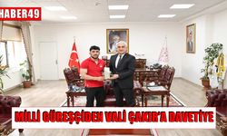 Muşlu Avrupa Güreş Şampiyonu Yılmaz’dan Vali Çakır’a ziyaret