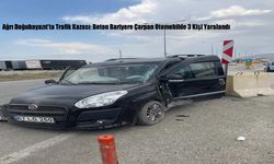 Ağrı Doğubayazıt’ta Trafik Kazası: Beton Bariyere Çarpan Otomobilde 3 Kişi Yaralandı