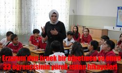 Erzurum'da Minik yürekler hem okudu hem yazdı