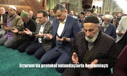 Erzurum’da Bayram Sabahı Ulu Cami’de Başladı