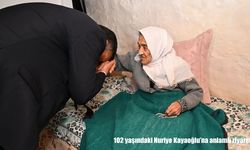 Erzurum Valisi’nden 102 yaşındaki Nuriye Nine’ye anlamlı ziyaret