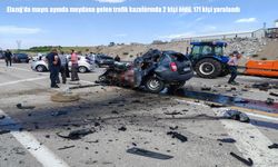 Elazığ'da mayıs ayında meydana gelen trafik kazalarında 2 kişi öldü, 171 kişi yaralandı
