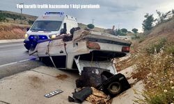 Tek taraflı trafik kazasında 1 kişi yaralandı