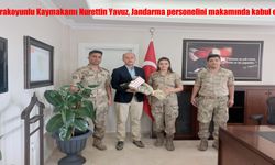 Karakoyunlu Kaymakamı Nurettin Yavuz, Jandarma personelini makamında kabul etti