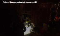 Erzincan’da gece saatlerinde büfe yangını paniğe neden oldu