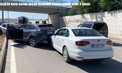 Elazığ’da karşı şeride geçen otomobil zincirleme kazaya yol açtı: 3 yaralı