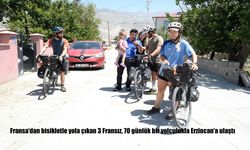Fransa’dan Bisikletle Yola Çıkan 3 Fransız, Erzincan’da Yöresel Lezzetlerle Buluştu