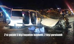 Kontrolden çıkan otomobil karşı şeride geçti: 5 ölü 2 yaralı