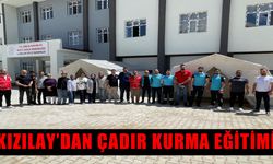 Muş’ta Kızılay'dan 112 ve UMKE personeline çadır kurma eğitimi