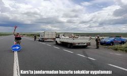 Kars’ta jandarmadan geniş katılımlı 'Huzurlu sokaklar' denetimi