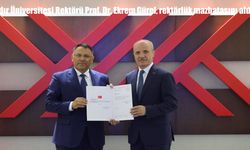 Prof. Dr. Ekrem Gürel, Iğdır Üniversitesi Rektörlük Mazbatasını Aldı
