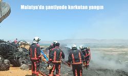 Malatya Battalgazi'de şantiye deposunda yangın çıktı