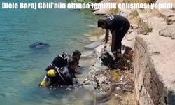 Dicle Baraj Gölü’nde Su altı temizliği yapıldı: Dalgıçlar metrelerce derinliğe daldı