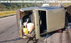 Erzincan-Erzurum Kara Yolunda otomobil devrildi: 2’si çocuk 5 kişi yaralandı