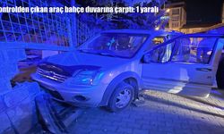 Malatya'da hafif ticari araç bahçe duvarına çarptı: 1 kişi yaralandı