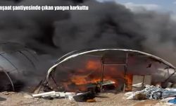 Malatya’da deprem konutu şantiyesinde yangın paniği