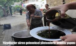 Yüzyıllardır süren geleneksel yöntemlerle pekmez yapımı
