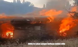 Bitlis’te 2 katlı evde çıkan yangın paniğe neden oldu: