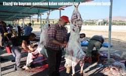 Elazığ’da bayram namazının ardından kurban kesim yerlerinde yoğunluk yaşandı