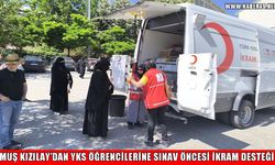 Muş’ta Kızılay’dan YKS'ye giren öğrenci ve ailelerine ikram