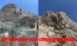 Hakkari’de Tarihi Mir Kalesi’nde Kaya Düşmesi Tehlikesine Karşı Islah Çalışması Başlatıldı!