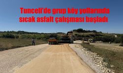 Tunceli’de grup köy yollarında sıcak asfalt çalışması başladı