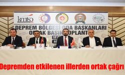 Depremden etkilenen illerden ortak çağrı