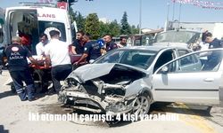 Malatya Yeşilyurt’ta Korkutan Kaza: İki Otomobil Çarpıştı, 4 Kişi Yaralandı