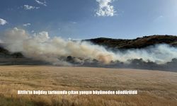 Bitlis’te Buğday Tarlasında Çıkan Yangın Ormana Sıçramadan Kontrol Altına Alındı