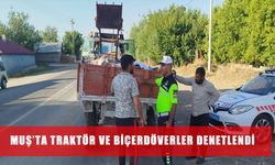 Muş’ta trafikte tarım araçlarına reflektör ve ROPS denetimi