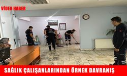 Muş’ta sağlık çalışanlarından örnek temizlik çalışması