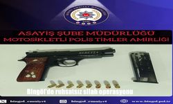 Bingöl'de Ruhsatsız Silah Operasyonu: Polis Durdurdu, Tabanca ve Fişek Ele Geçirildi